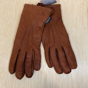 NEW! Hestra Men's Size 7 • Brown Deerskin Gloves • Classic Luxury • Wool Lined